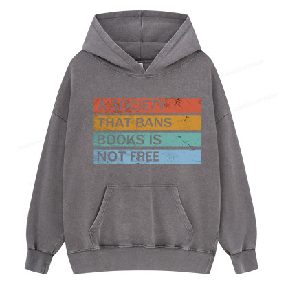 Pagewing Banned Books Shirt, Read Banned Books Unisex Washed Hoodie
