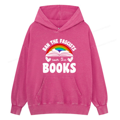 Pagewing Banned books Unisex Washed Hoodie