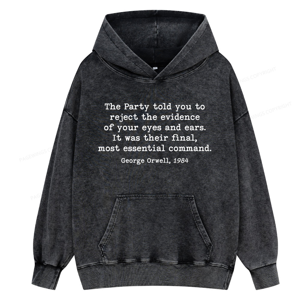 Pagewing It Was Their Final Most Essential Command Unisex Washed Hoodie