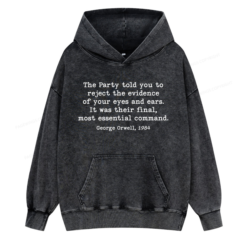 Pagewing It Was Their Final Most Essential Command Unisex Washed Hoodie