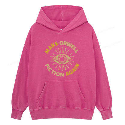 Pagewing Make Orwell Fiction Again Unisex Washed Hoodie