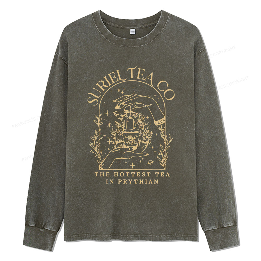 Pagewings A Court Of Thorns And Roses Unisex Washed Long Sleeve T-shirt