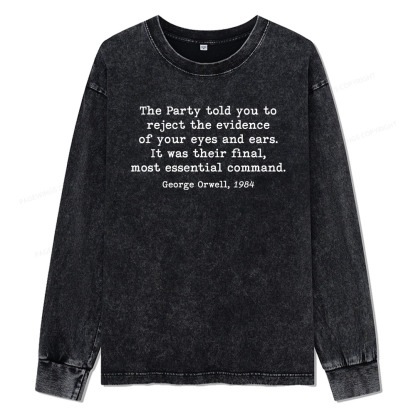 Pagewings It Was Their Final Most Essential Command  Unisex Washed Long Sleeve T-shirt