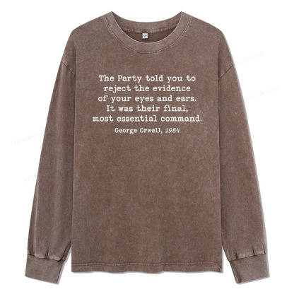 Pagewings It Was Their Final Most Essential Command  Unisex Washed Long Sleeve T-shirt