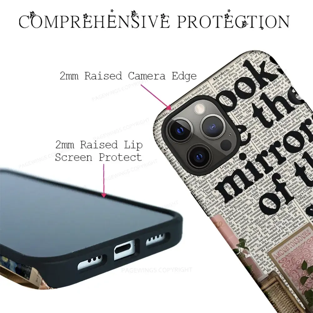 Pagewings Books Are The Mirrors Of The Soul Phone Case