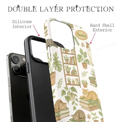 Pagewings Cats And Books Phone Case