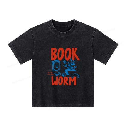Pagewings Bookworm Unisex Kids Washed T-shirt