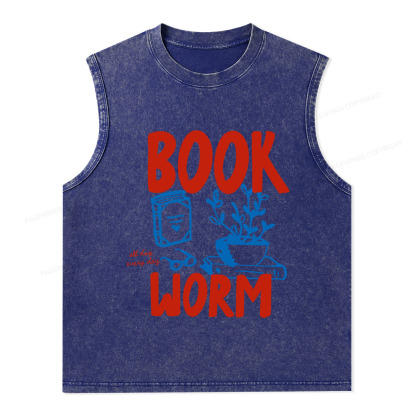 Pagewings Bookworm Unisex Washed Tank Top