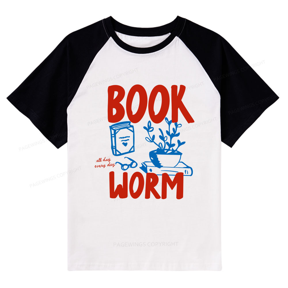 Pagewings Bookworm Raglan T-shirt