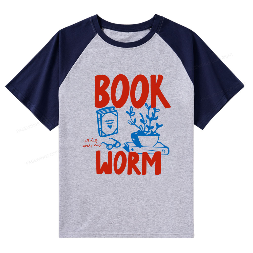 Pagewings Bookworm Raglan T-shirt