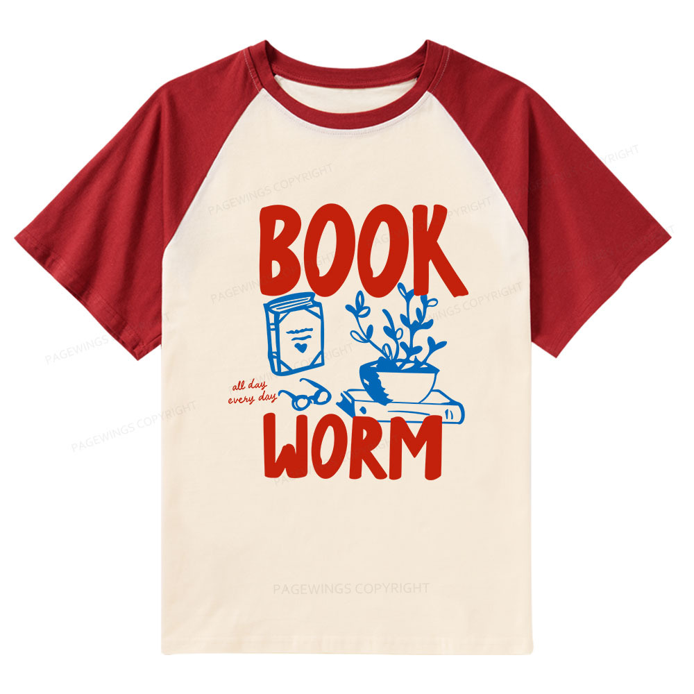 Pagewings Bookworm Raglan T-shirt
