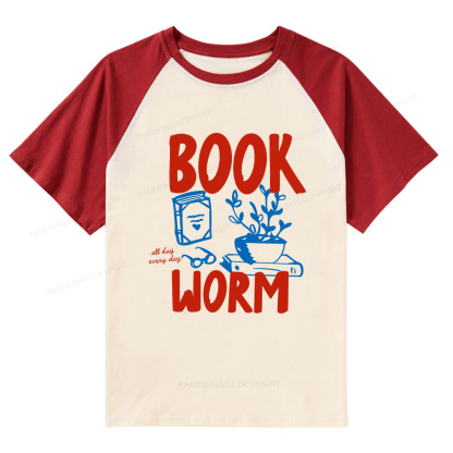 Pagewings Bookworm Raglan T-shirt