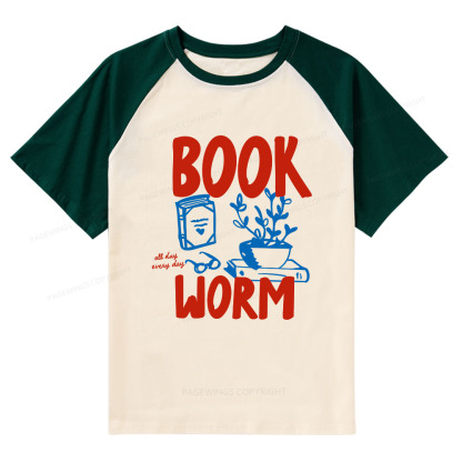 Pagewings Bookworm Raglan T-shirt