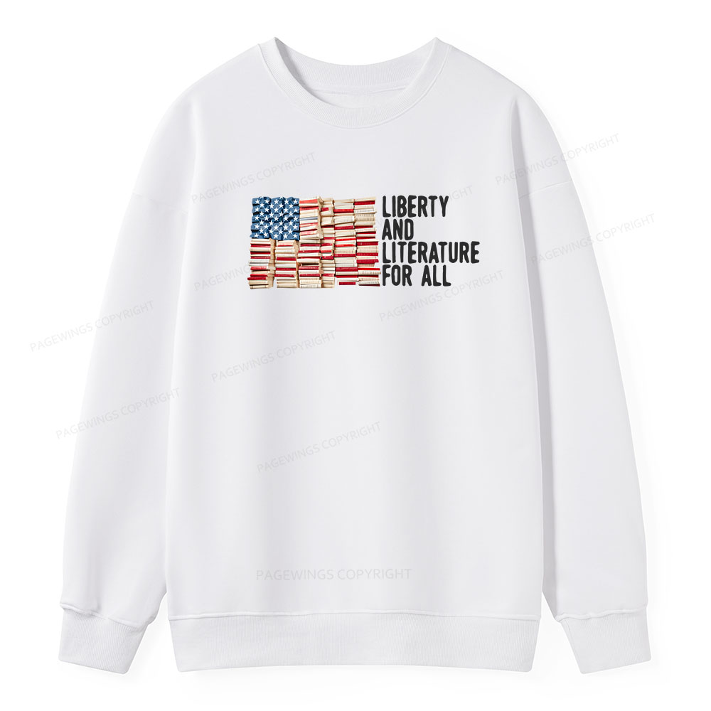 Pagewings Liberty And Literature For All Unisex Classic Sweatshirt