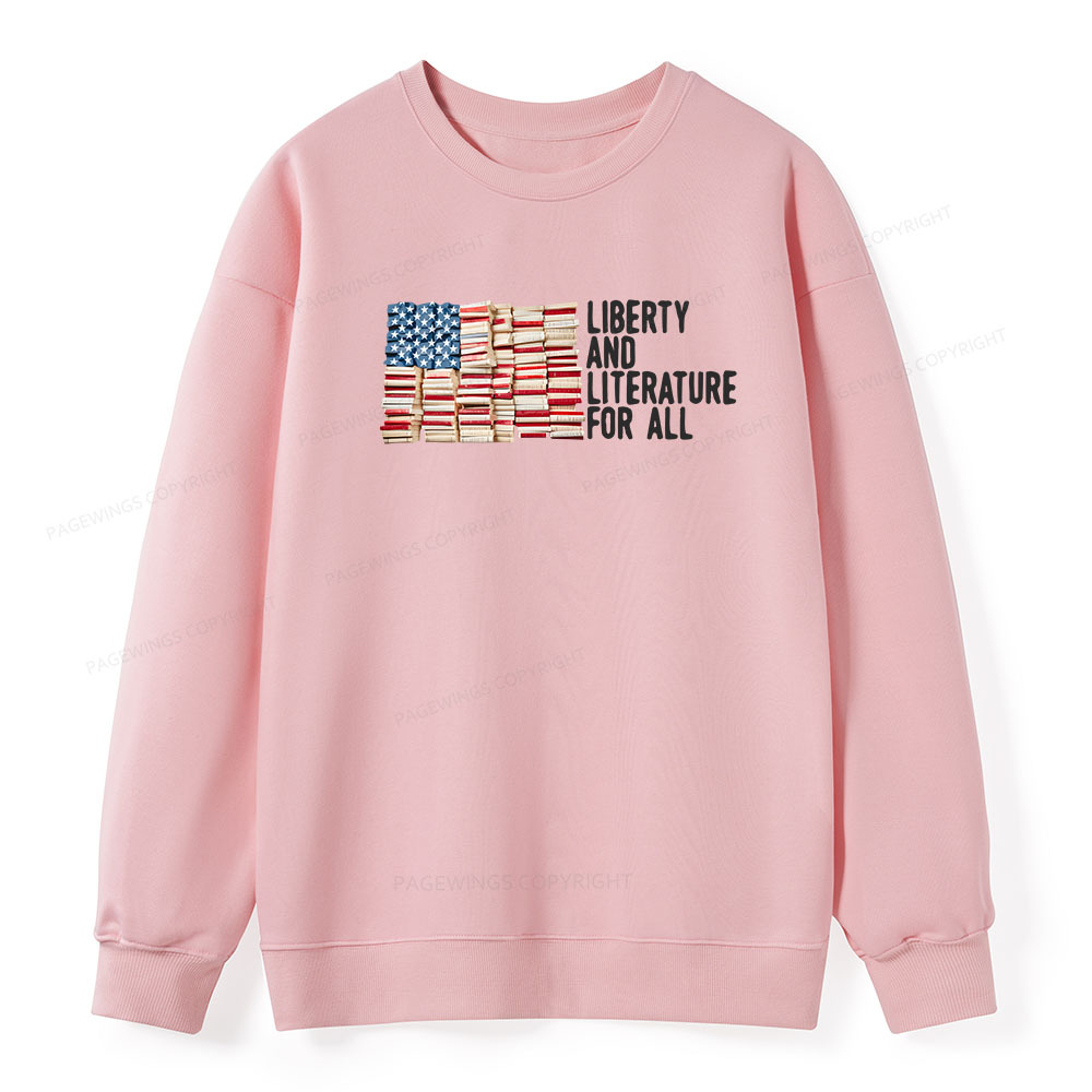 Pagewings Liberty And Literature For All Unisex Classic Sweatshirt