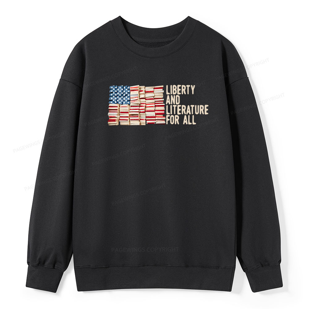 Pagewings Liberty And Literature For All Unisex Classic Sweatshirt