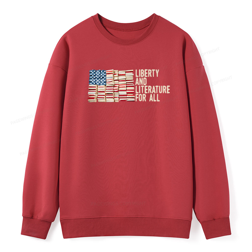 Pagewings Liberty And Literature For All Unisex Classic Sweatshirt