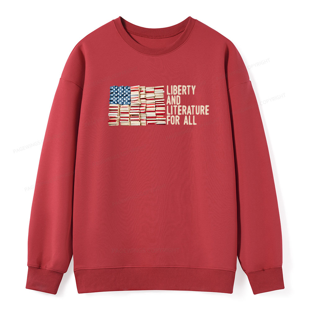 Pagewings Liberty And Literature For All Unisex Classic Sweatshirt