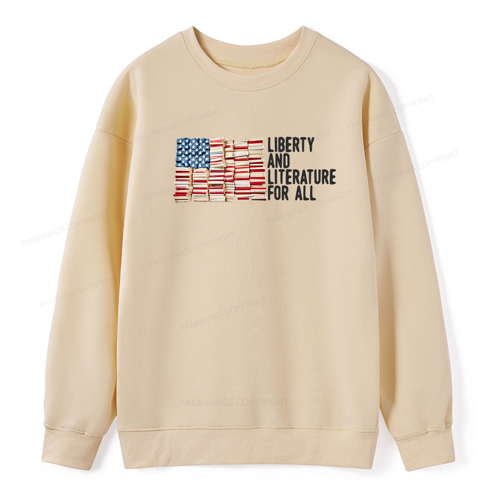 Pagewings Liberty And Literature For All Unisex Classic Sweatshirt