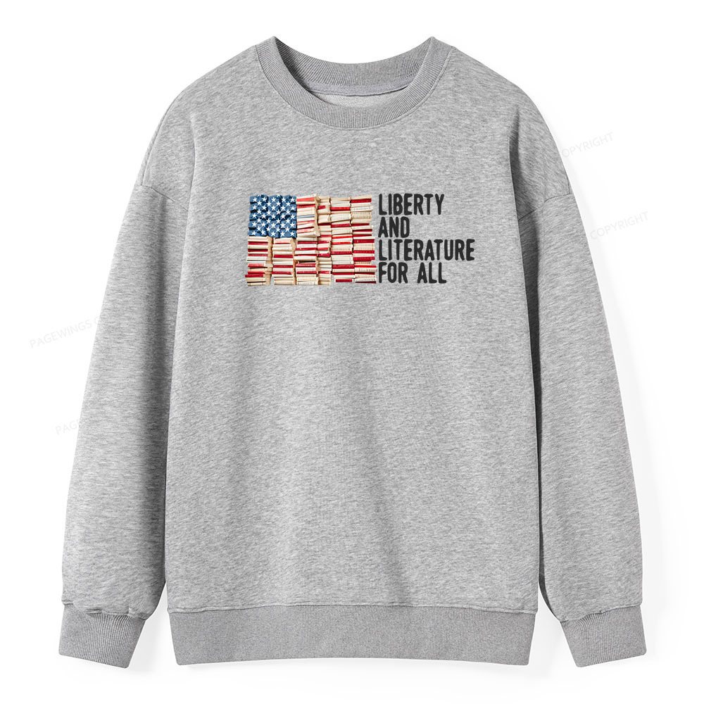 Pagewings Liberty And Literature For All Unisex Classic Sweatshirt