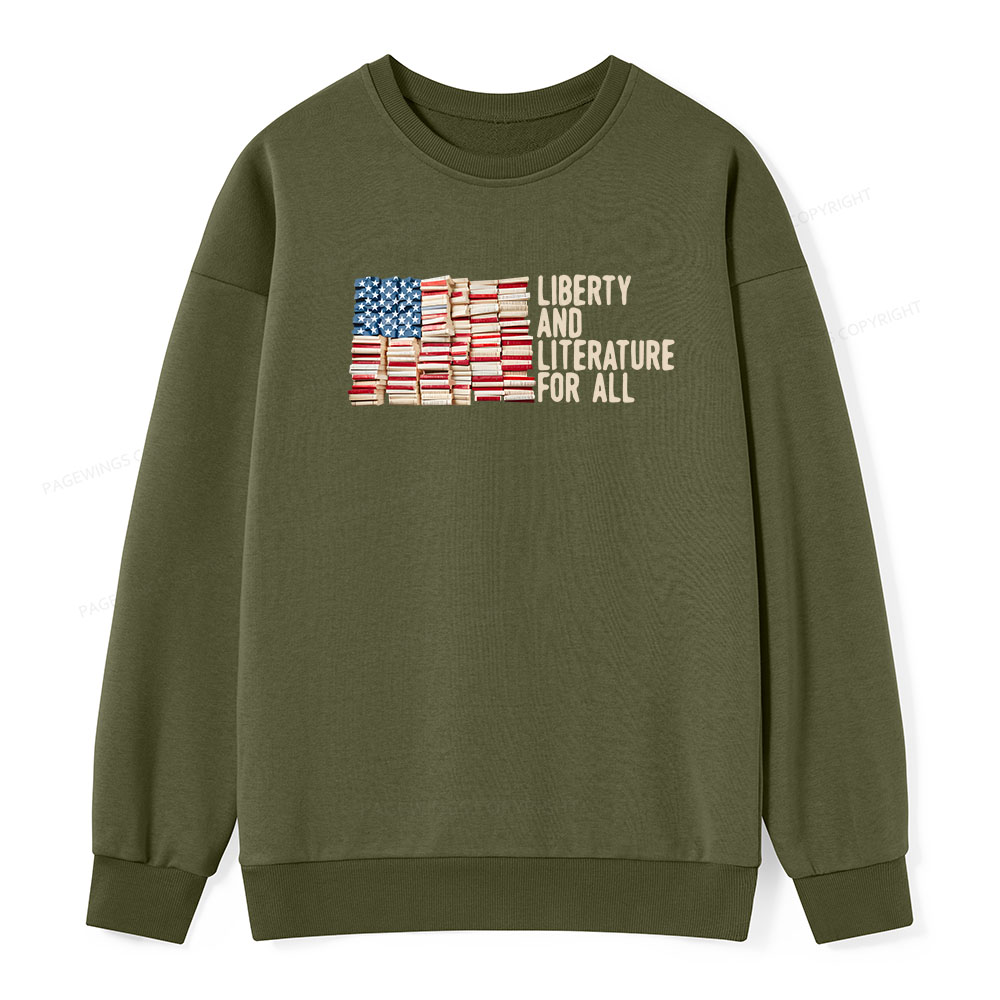 Pagewings Liberty And Literature For All Unisex Classic Sweatshirt