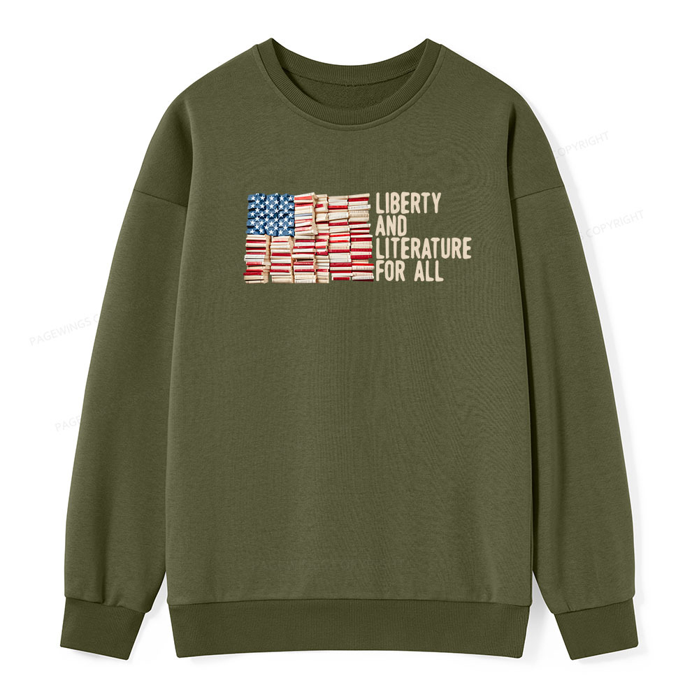 Pagewings Liberty And Literature For All Unisex Classic Sweatshirt
