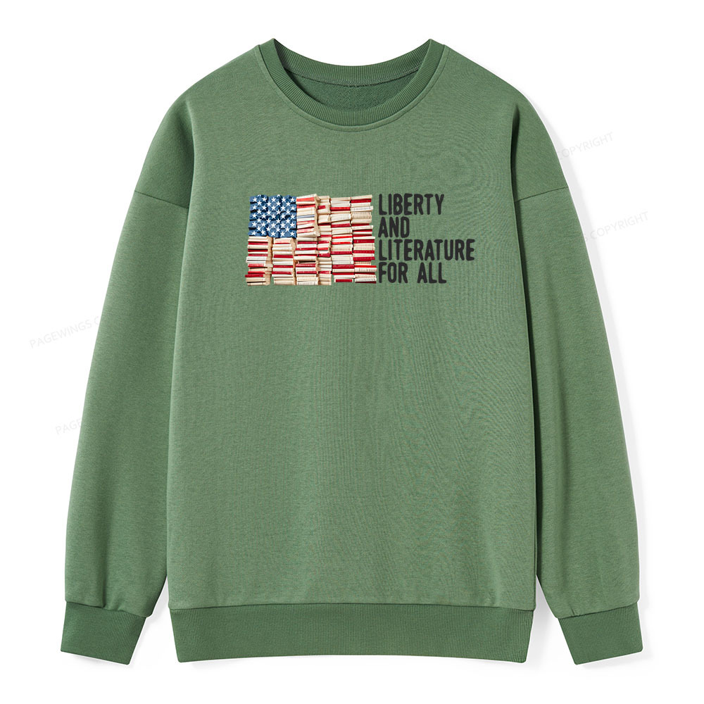 Pagewings Liberty And Literature For All Unisex Classic Sweatshirt