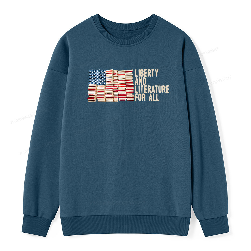 Pagewings Liberty And Literature For All Unisex Classic Sweatshirt
