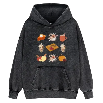 Pagewings Thanksgiving Book Unisex Washed Hoodie