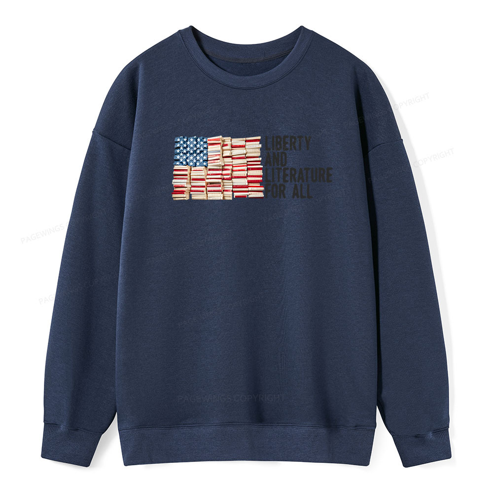 Pagewings Liberty And Literature For All Unisex Classic Sweatshirt