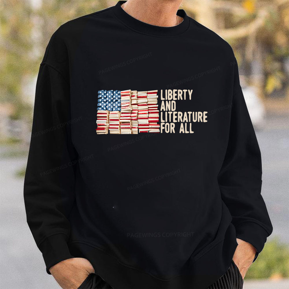 Pagewings Liberty And Literature For All Unisex Classic Sweatshirt