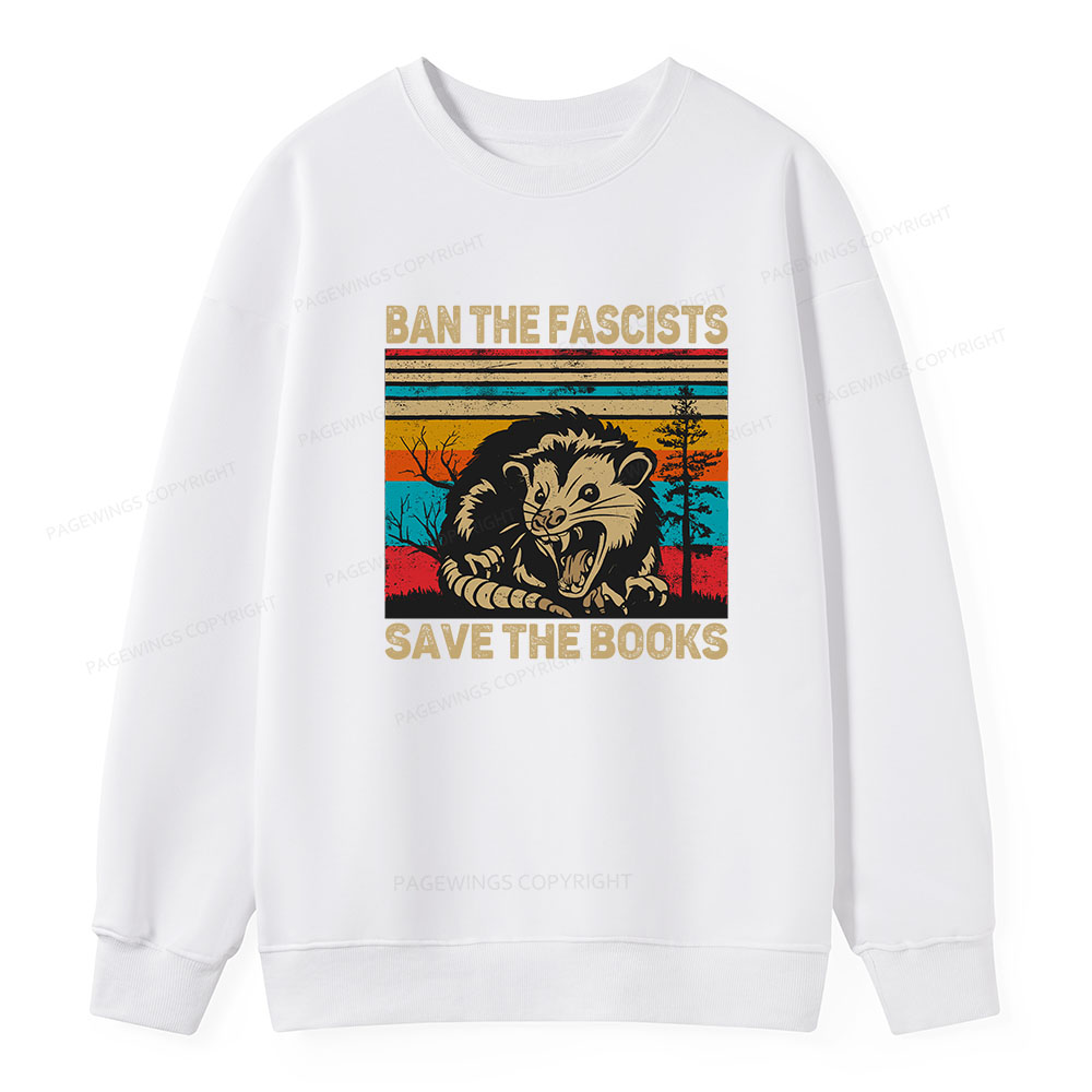 Pagewings Ban The Fascists Save The Books Unisex Classic Sweatshirt