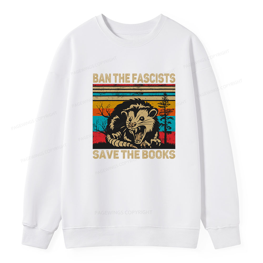 Pagewings Ban The Fascists Save The Books Unisex Classic Sweatshirt