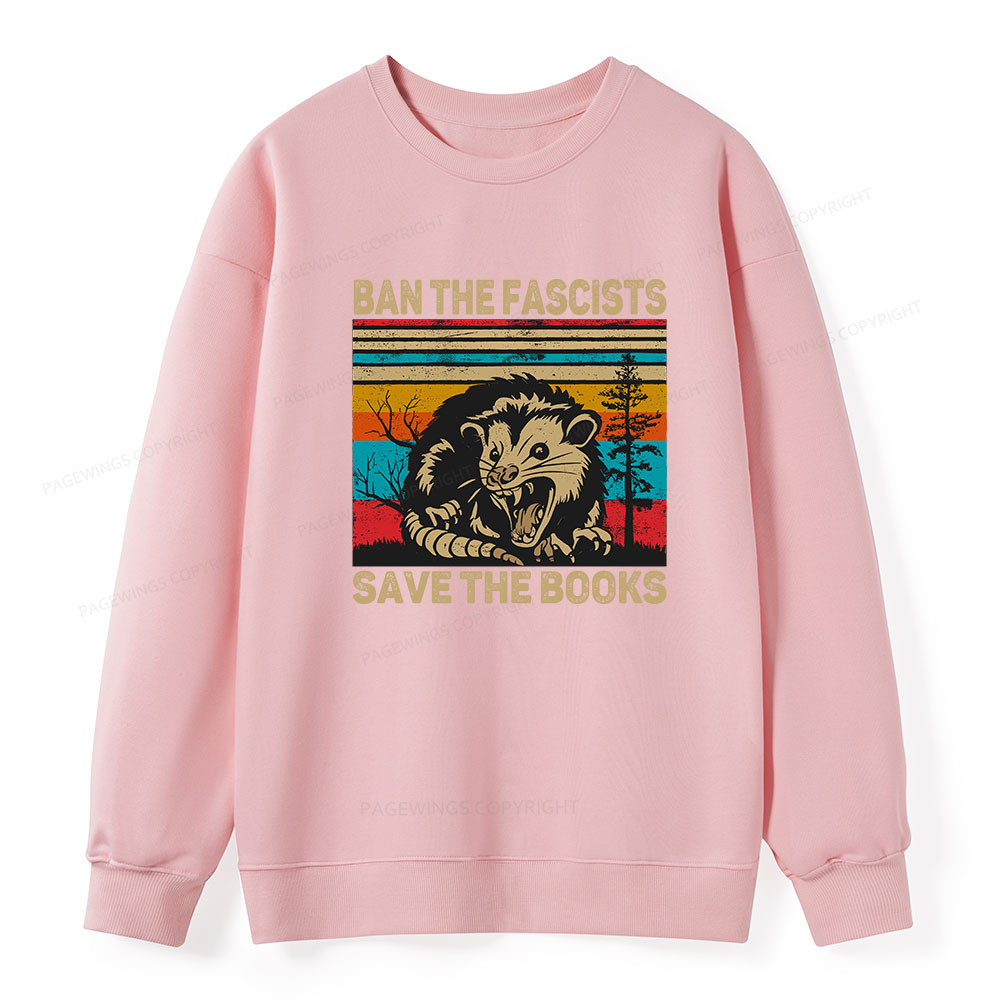 Pagewings Ban The Fascists Save The Books Unisex Classic Sweatshirt