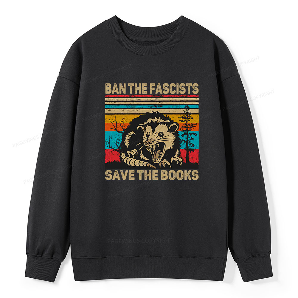 Pagewings Ban The Fascists Save The Books Unisex Classic Sweatshirt