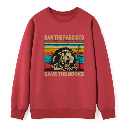 Pagewings Ban The Fascists Save The Books Unisex Classic Sweatshirt