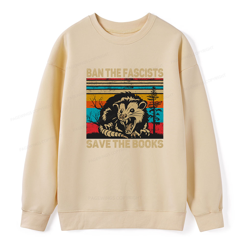 Pagewings Ban The Fascists Save The Books Unisex Classic Sweatshirt