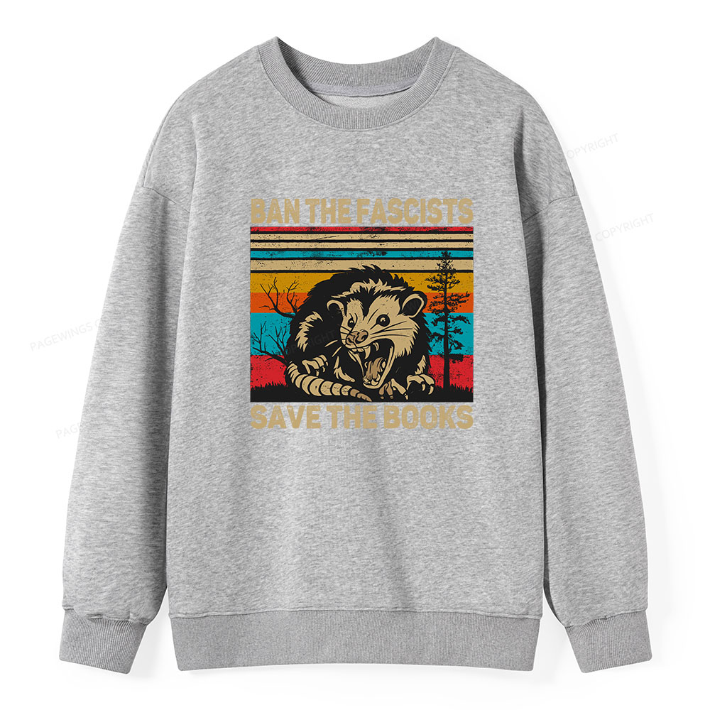 Pagewings Ban The Fascists Save The Books Unisex Classic Sweatshirt