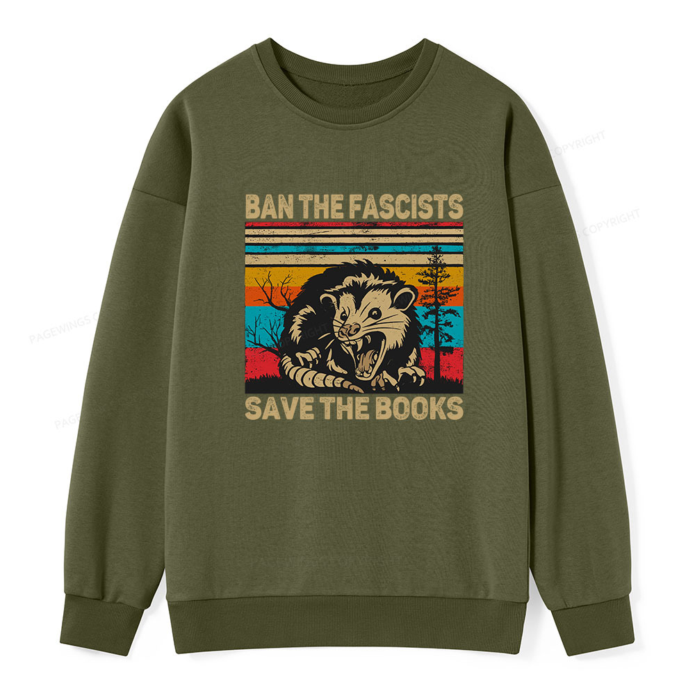 Pagewings Ban The Fascists Save The Books Unisex Classic Sweatshirt