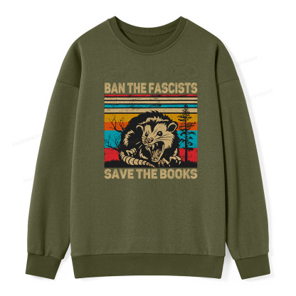 Pagewings Ban The Fascists Save The Books Unisex Classic Sweatshirt
