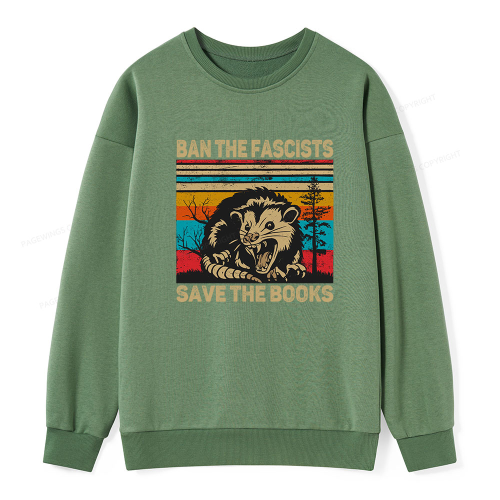 Pagewings Ban The Fascists Save The Books Unisex Classic Sweatshirt