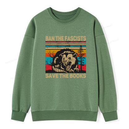 Pagewings Ban The Fascists Save The Books Unisex Classic Sweatshirt