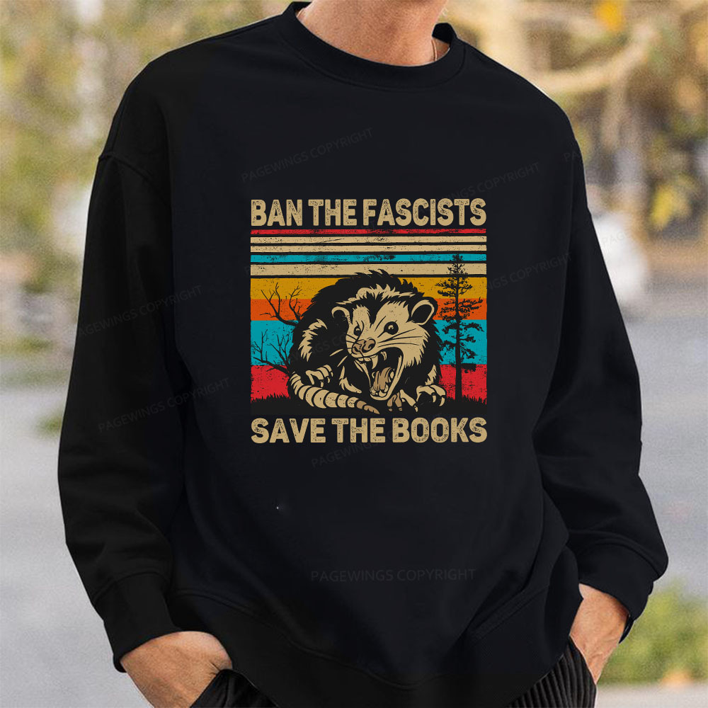 Pagewings Ban The Fascists Save The Books Unisex Classic Sweatshirt