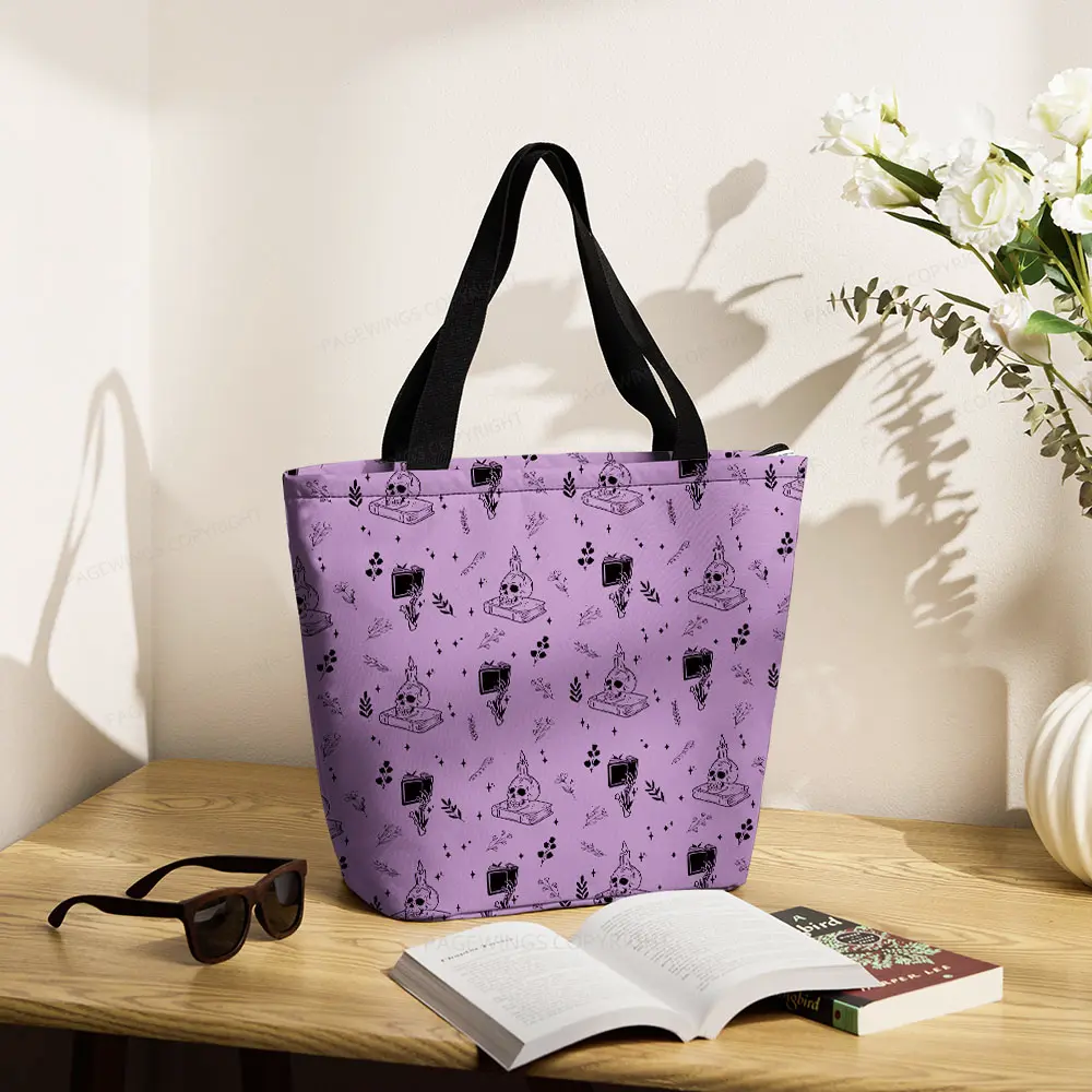 Pagewings One More Chapter Large Zippered Tote Bag