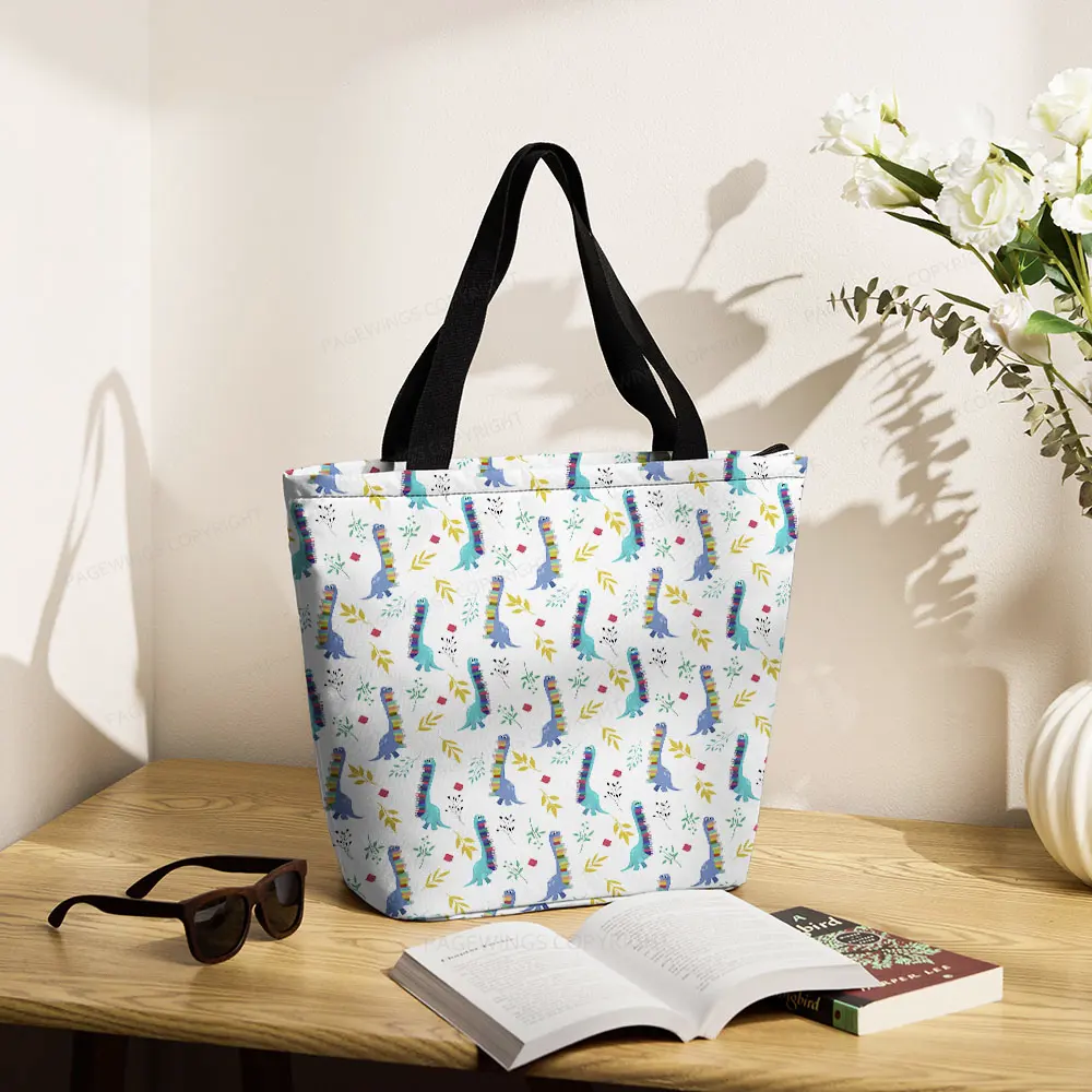 Pagewings One More Chapter Large Zippered Tote Bag
