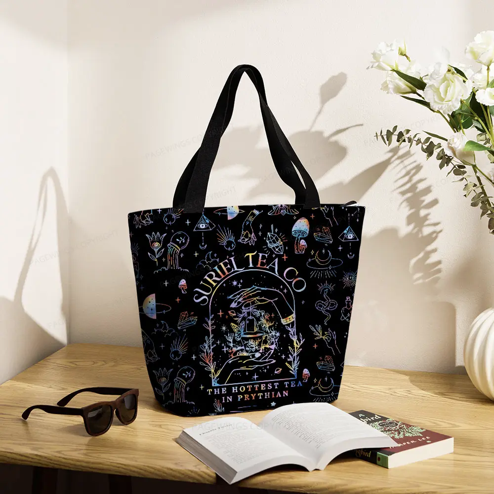Pagewings The Hottest Tea In Prythian Large Zippered Tote Bag