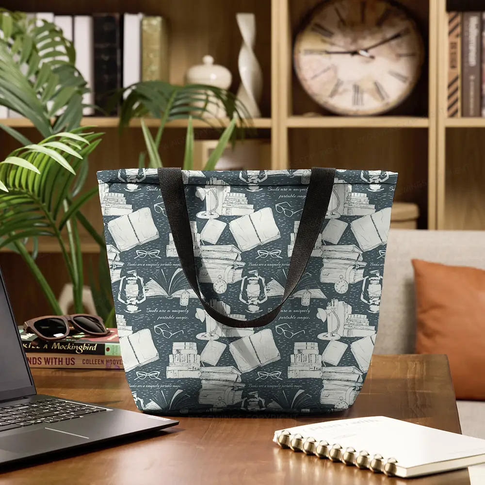 Pagewings Books Are A Uniquely Portable Magic Large Zippered Tote Bag