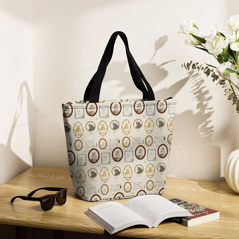 Pagewings You’re Scared Of Thinking Large Zippered Tote Bag