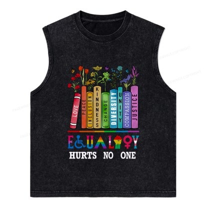 Pagewings Equality Hurts No One Unisex Washed Tank Top
