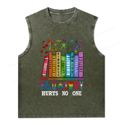 Pagewings Equality Hurts No One Unisex Washed Tank Top